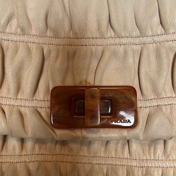 Prada Turn Lock Wristlet Clutch Gaufre Nappa Small - Picture 5 of 10